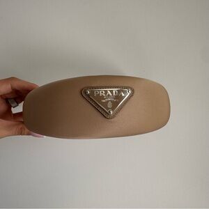 Prada re- nylon headband in brown:beige
